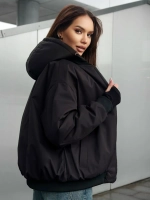 Куртка осенняя с капюшоном оверсайз