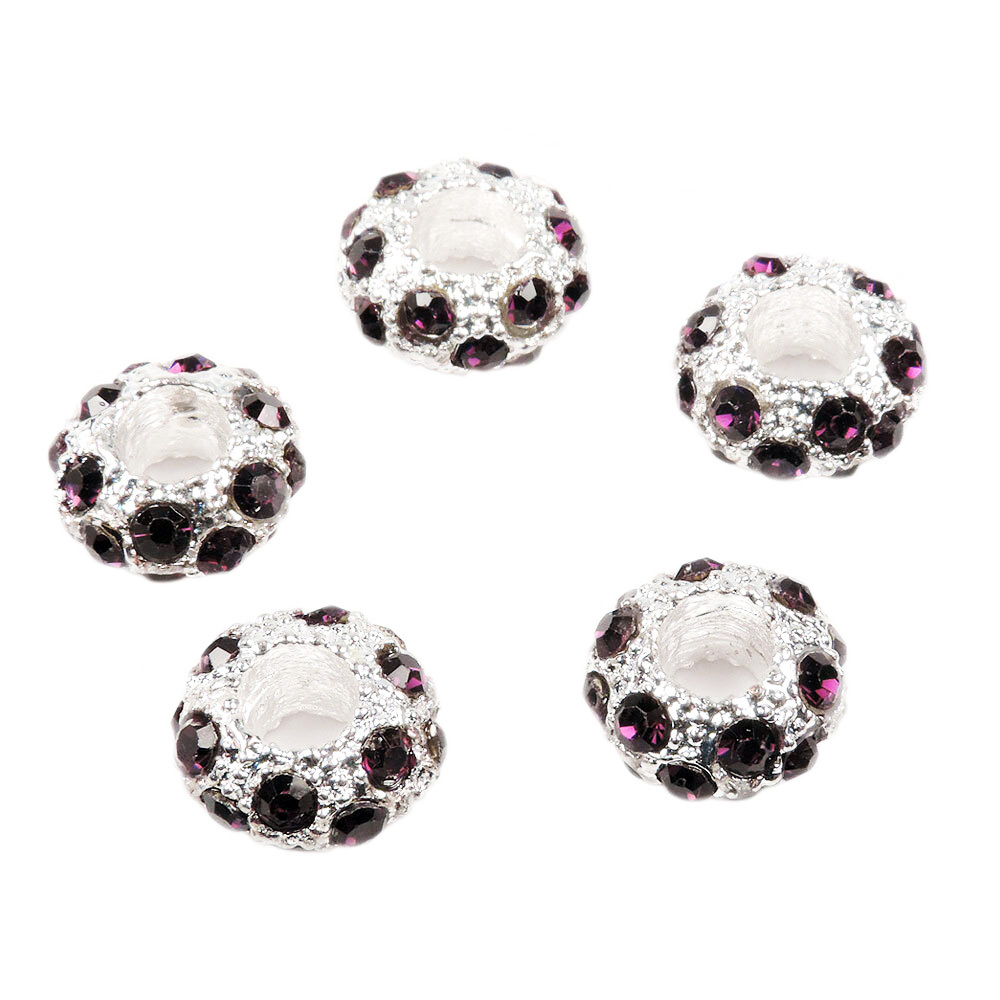 Бусина-шарм "Росинка" сплав, стразы