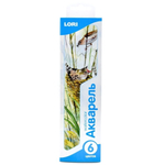 Акварель 6 цветов, без кисти, картон (Lori)