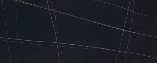 Стол "СТРОНГ" 120-180, керамика Black Gold матовая, опоры черный муар