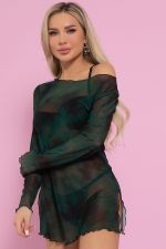 Сетка пляжная (платье) Ты и море (зеленое) П13127-1М LT Collection