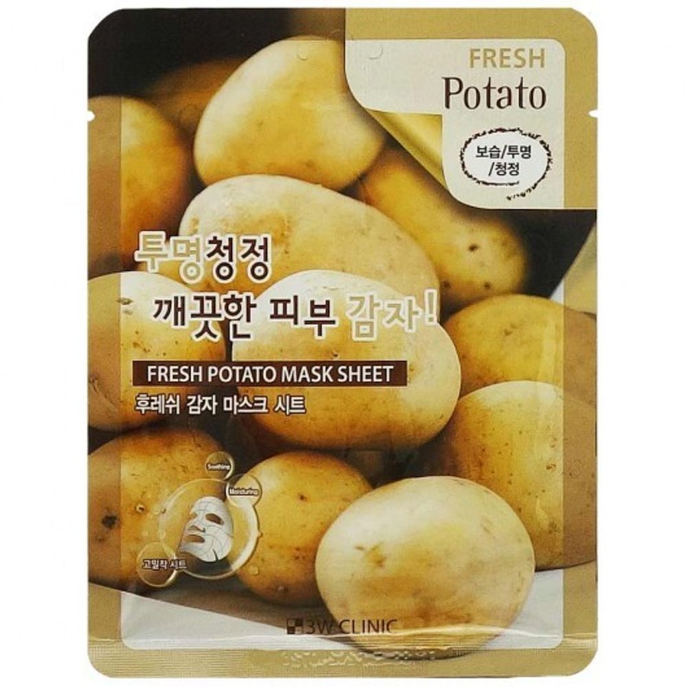 Маска для лица 3W Clinic Fresh Potato тканевая с экстрактом Картофеля Mask Sheet 23 мл