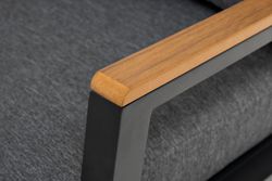 "Камелия" лаунж-зона 4-местная из алюминия, цвет темно-серый