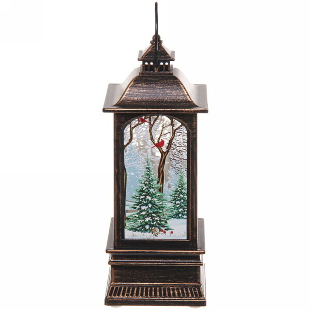 Сувенир с подсветкой «Фонарь с сказочным Дедом Морозм» 5.5*5.5*12.5 см (3хAG13)