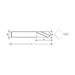 Сверло твердосплавное 3,9 мм VM-SN5010 55HRC