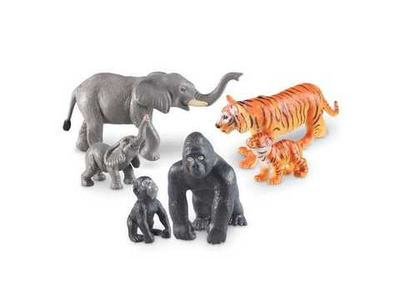 Игровой набор. ЖИВОТНЫЕ ДЖУНГЛЕЙ. МАМЫ И МАЛЫШИ