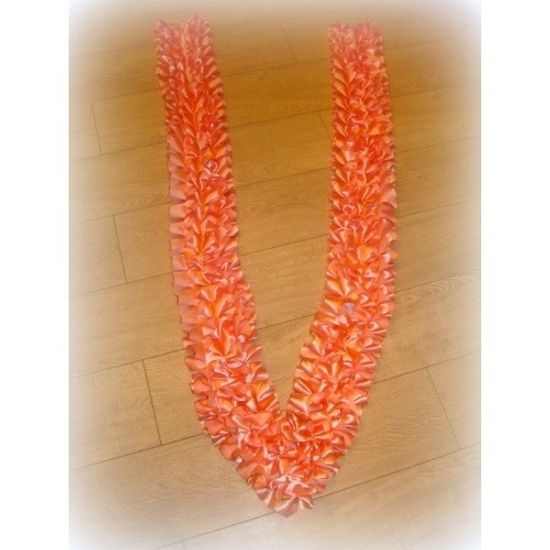 Лента на капот галочка атлас цвет: персик (ширина 19см) №548.224