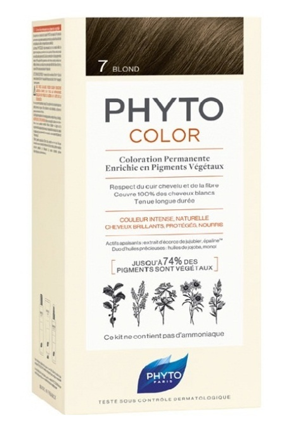 PHYTOSOLBA ФИТО крем-краска для волос тон 7 Блонд Phyto Permanent color 7 Blonde 50/50/12