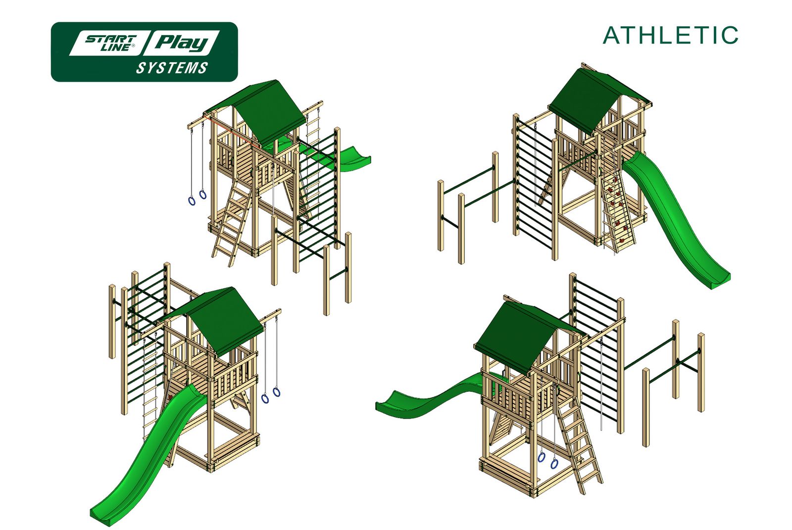 Детский городок ATHLETIC стандарт (green) фото №2
