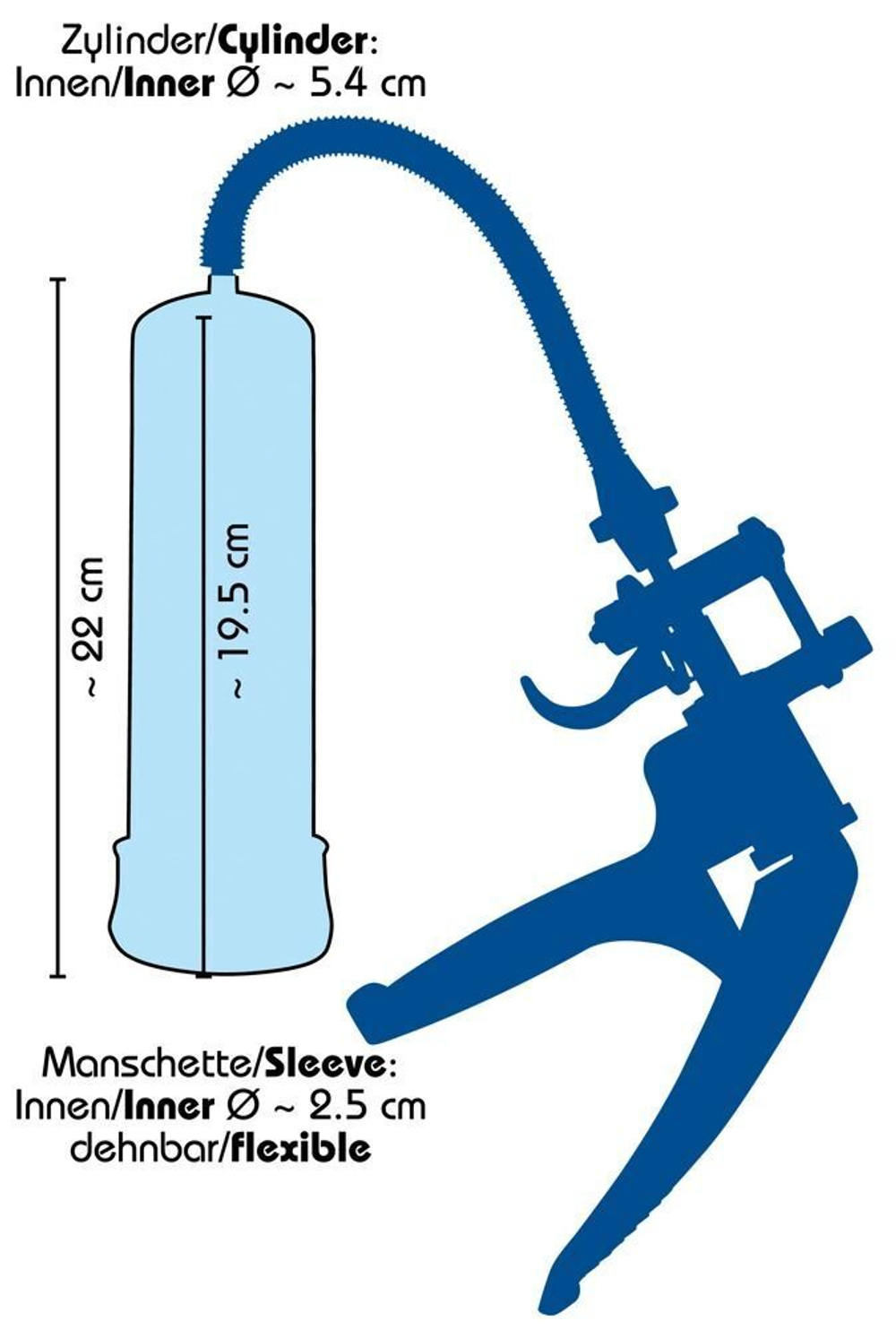 Синяя вакуумная помпа Bang Bang (Цвет: синий)