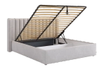 Кровать с подъемным механизмом Ева 160х200 см (галька,графит,капучино,крем,латте,мята,пудра,топаз (велюр))