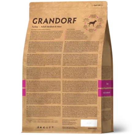 Grandorf Turkey, Adult Medium & Maxi для средних и крупных пород (Индейка)