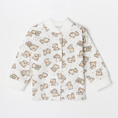 Кофточка А.70-6 КТ, белый/совушки, р. 62см 9799736