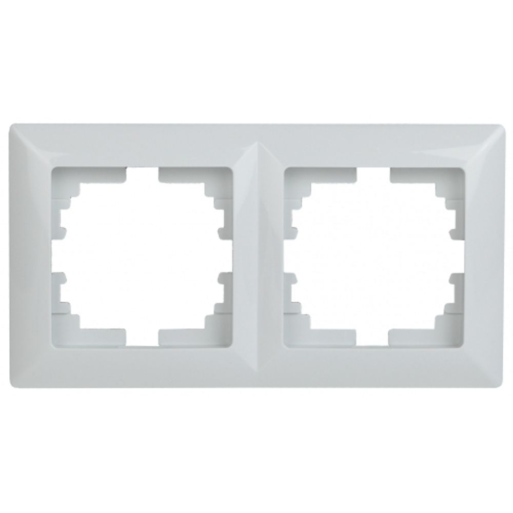 Рамка для розеток и выключателей Intro Solo 4-502-01 на 2 поста, СУ, белый
