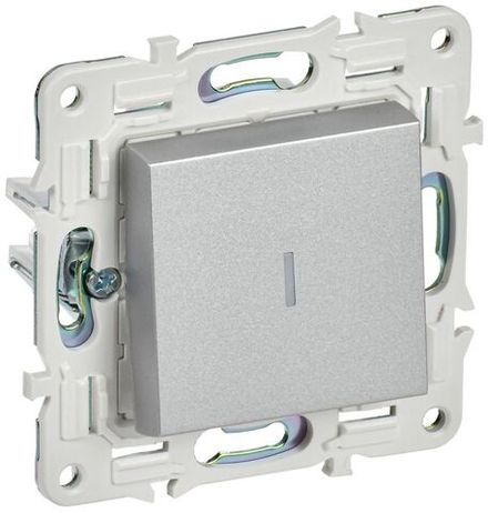 Выключатель 1-кл. SKANDY 10А SK-V07S с индикацией серебр. IEK SK-V10-1-10-K23