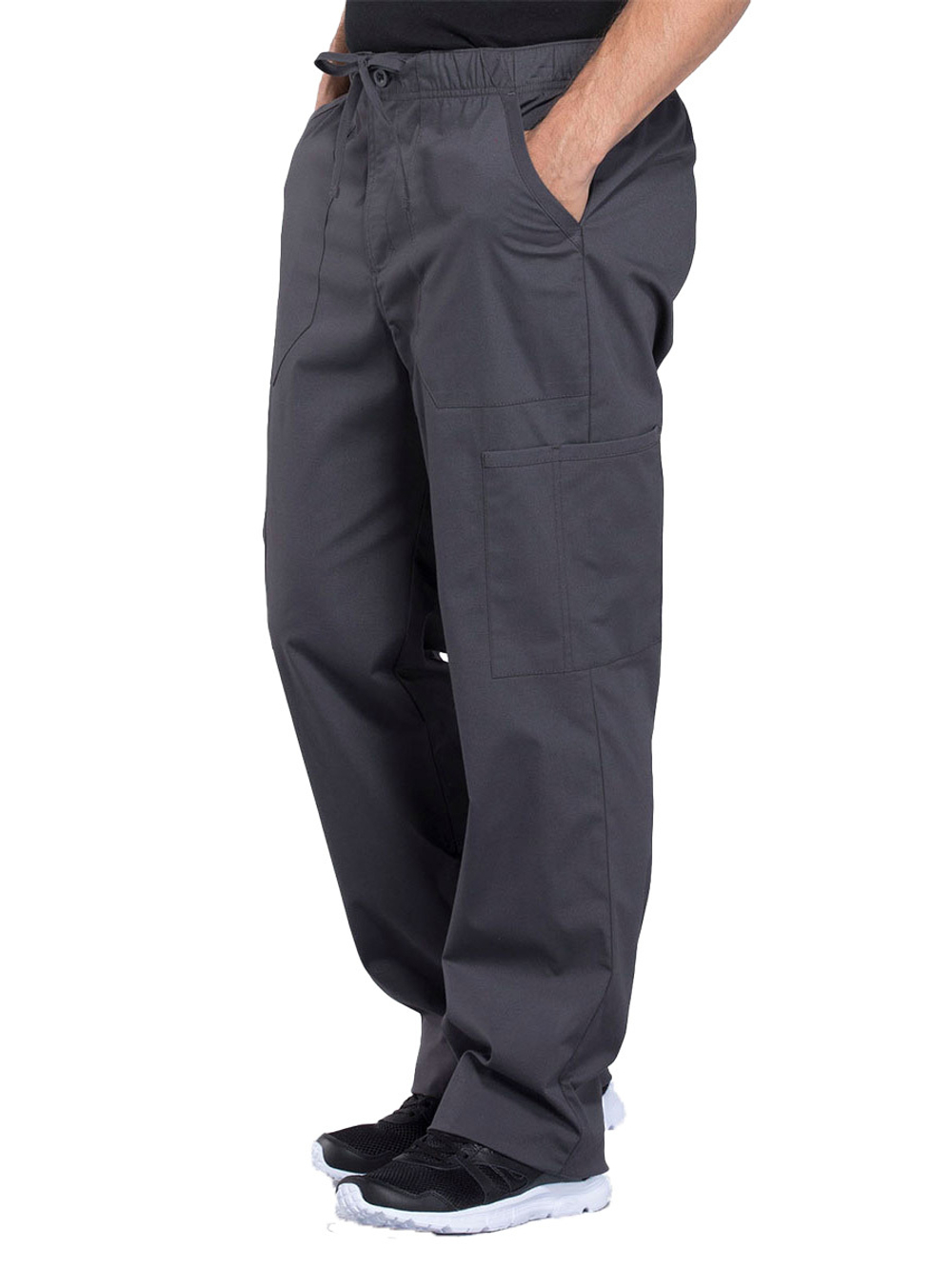 Брюки медицинские мужские Cherokee WW190 на резинке со шнурком, серый, L