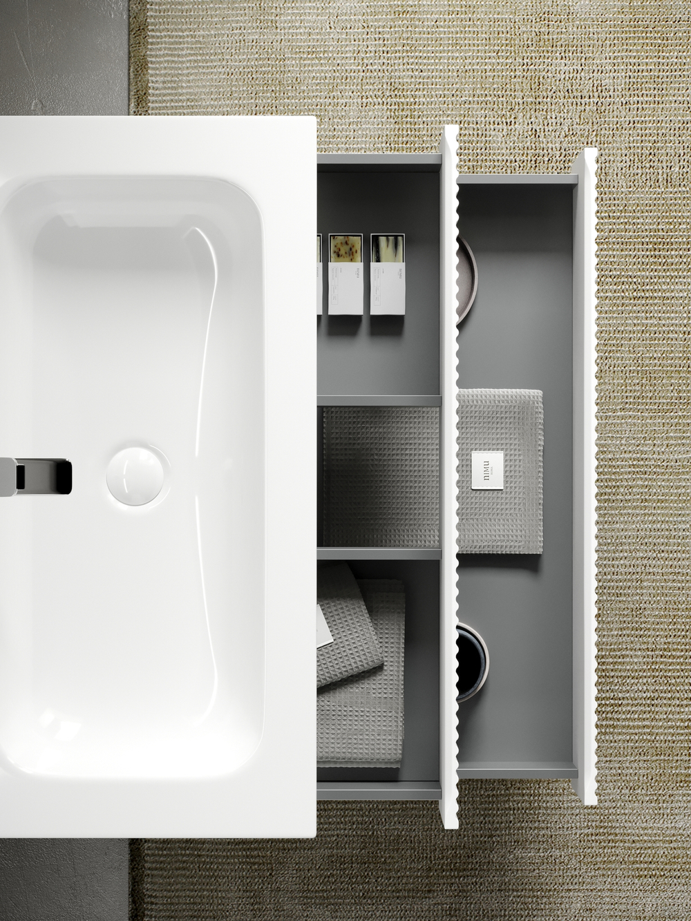 Тумба с раковиной Sancos Snob R 80 см SNR80W bianco