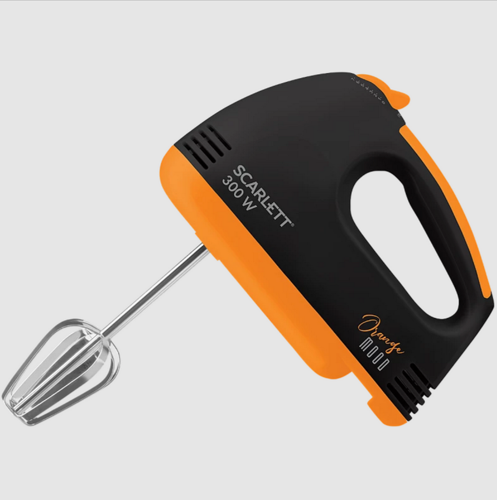 Миксер электрический SCARLETT SC-HM40S20 черный/оранжевый