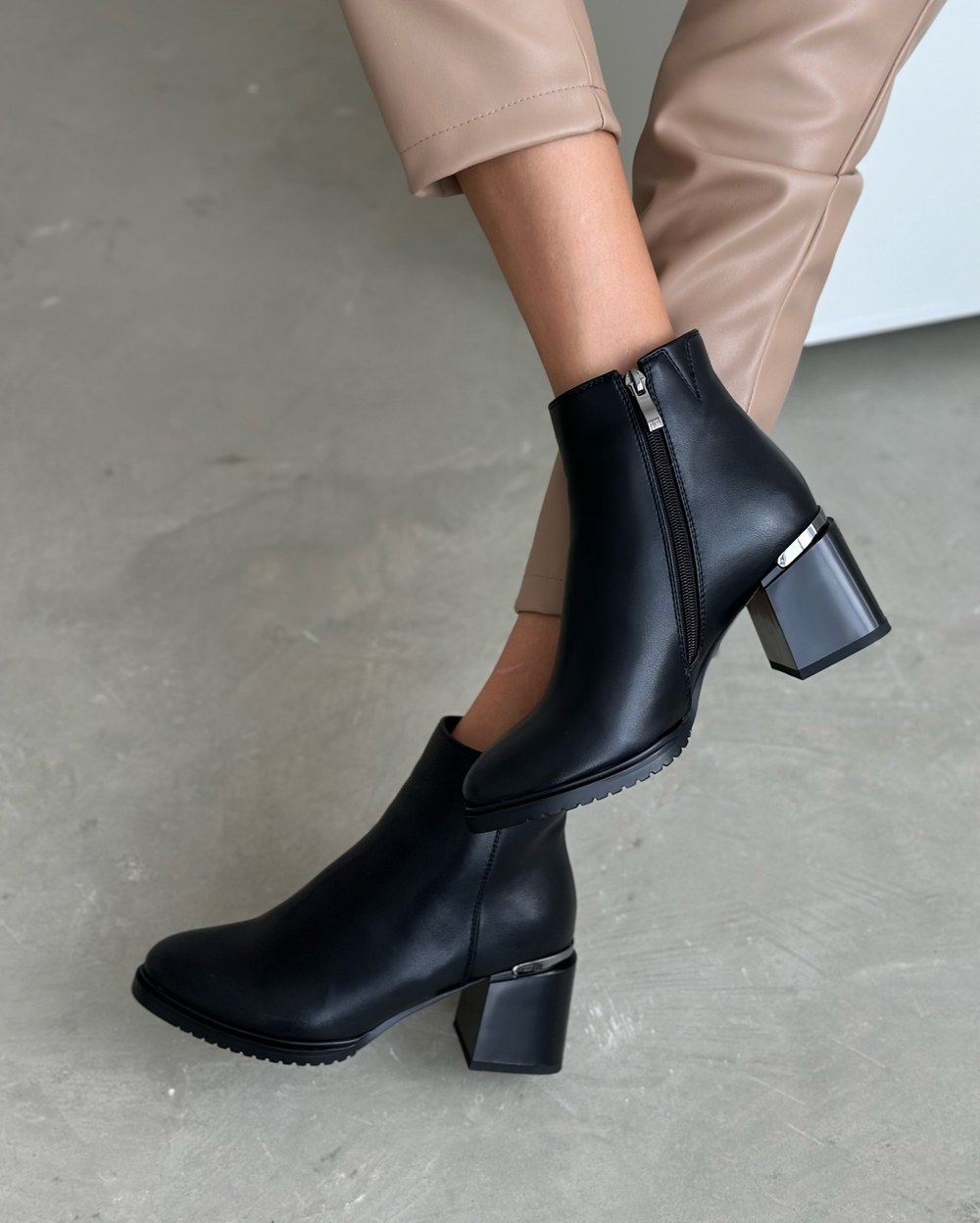 Ботильоны из эко кожи / Искусственный мех