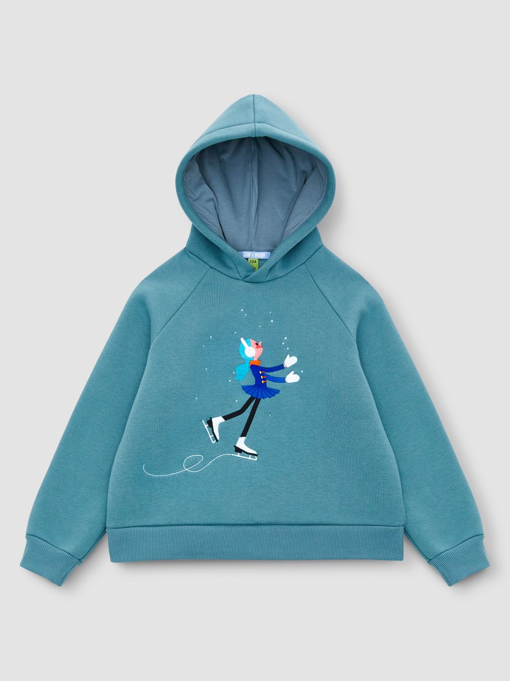 Худи серо-голубой ФИГУРИСТКА