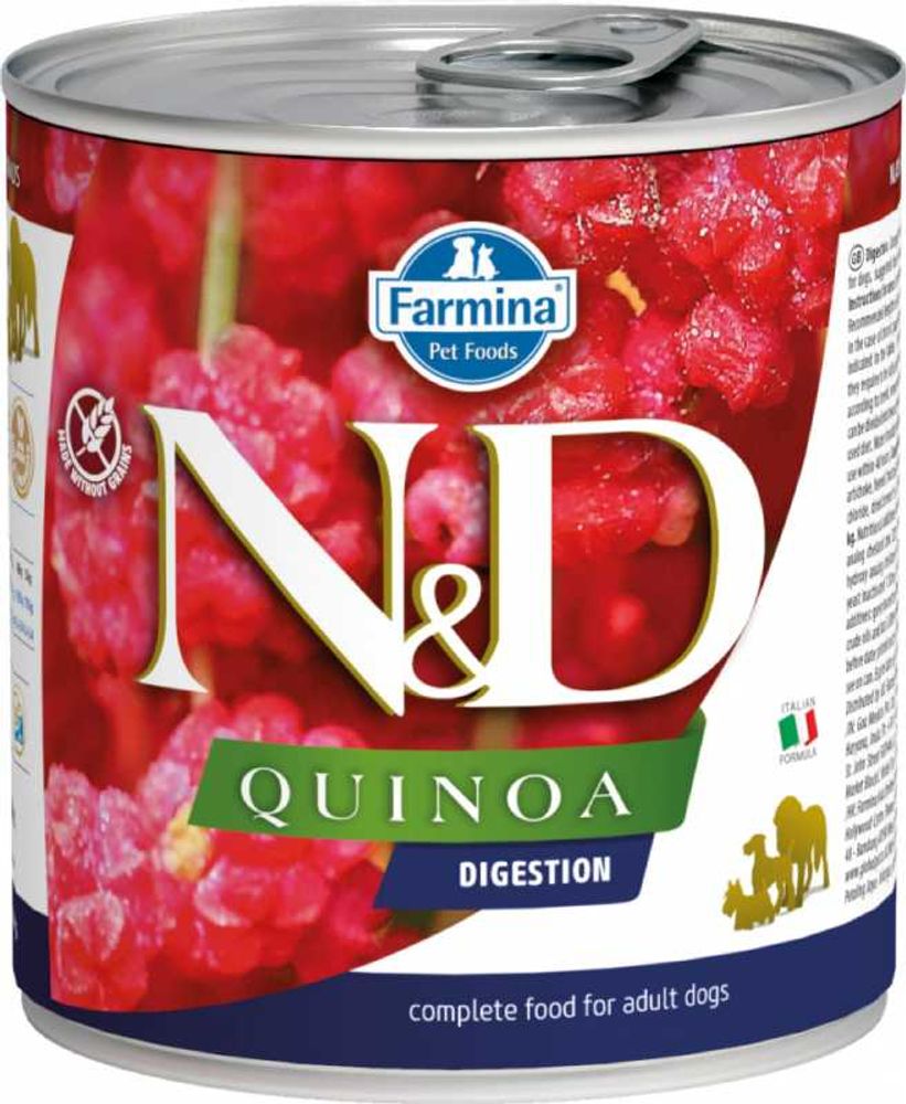 Farmina N&amp;D Quinoa консервы для взрослых собак всех пород, помощь пищеварению, Adult Digestion - 285 гр