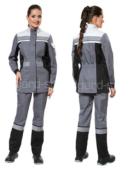 Куртка женская "Виват" (серый/черный/св.серый)