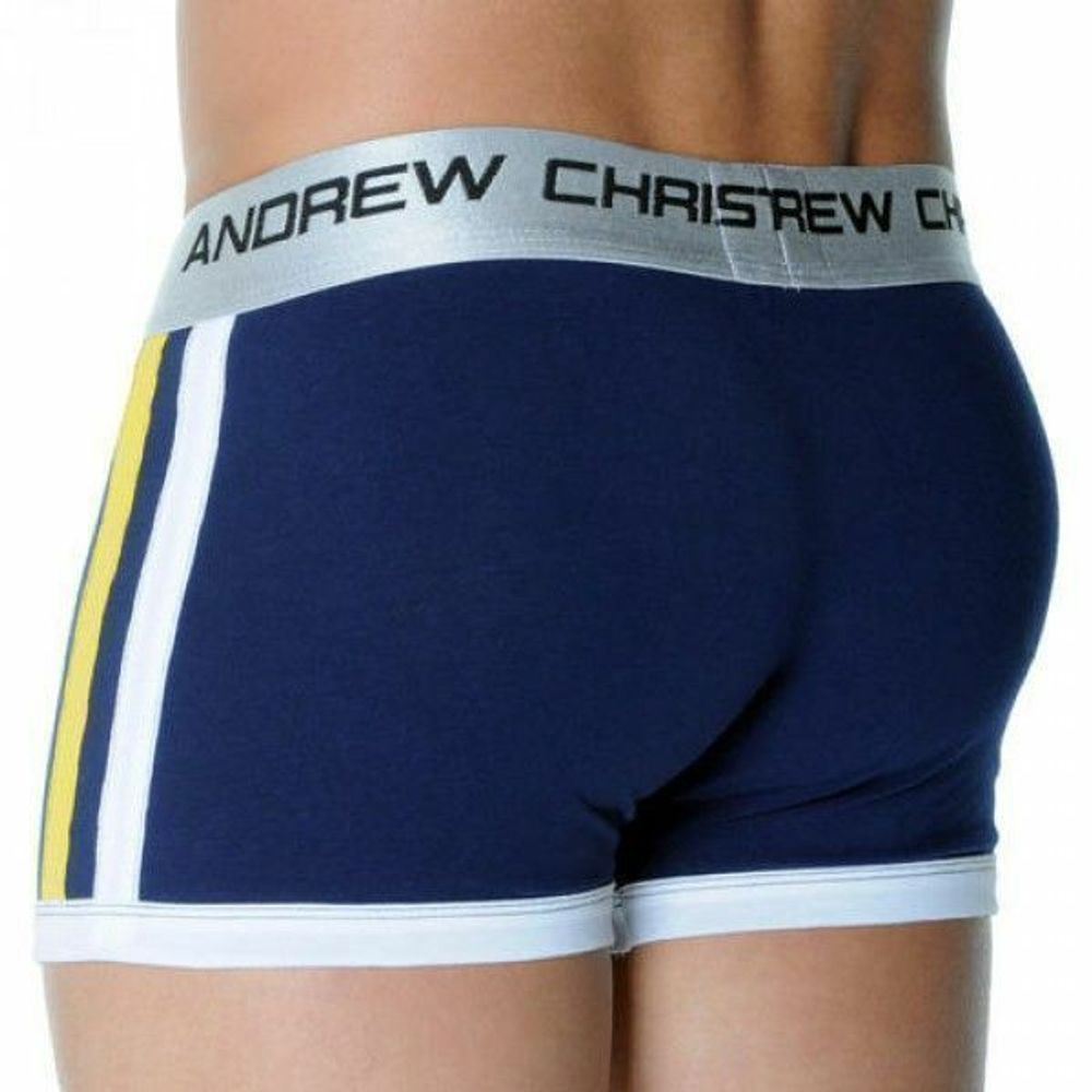 Мужские трусы боксеры с пуш-ап синие Andrew Christian Shock Jock Royal Boxer AC52