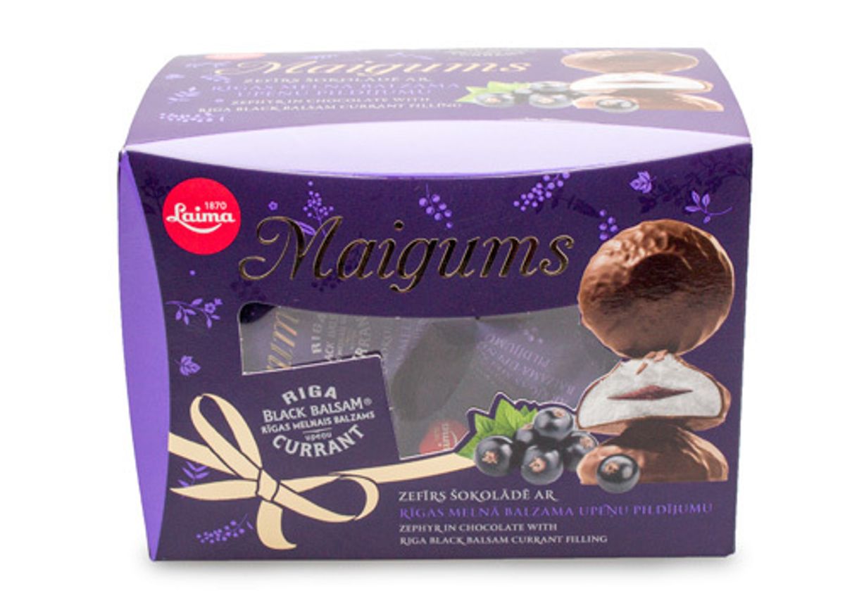 Зефир с черносмородиновым вкусом в глазури из темного шоколада, 158г
