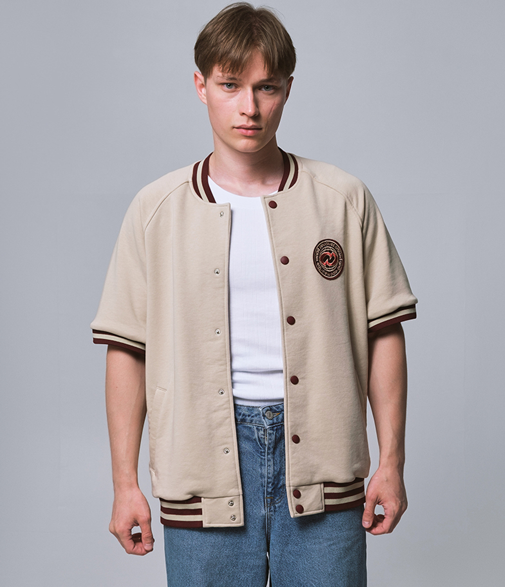 Short Sleeve Bomber Бежевый