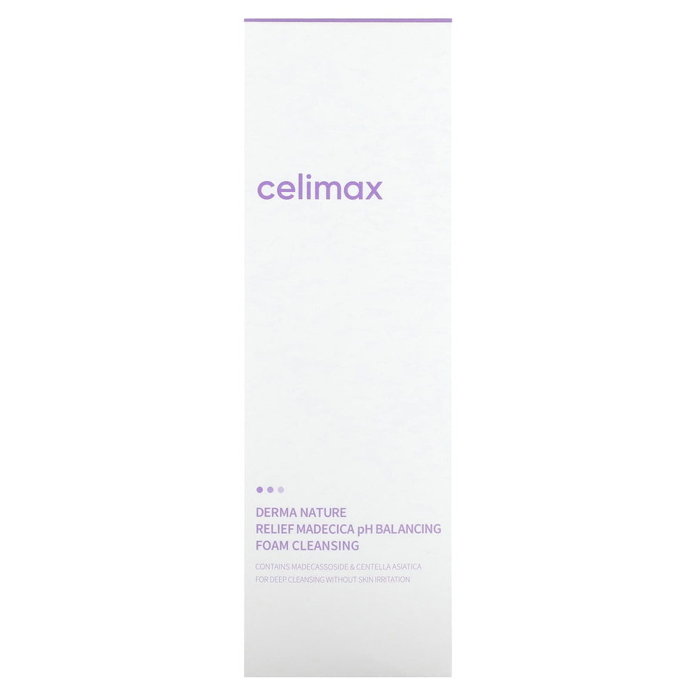 Celimax, Derma Nature Relief Madecica pH балансирующая пенка для умывания, 150 мл (5,07 жидк. унц.)