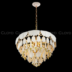 Люстра Cloyd PLINSE C12 / Ø61 см - керамика - золото (арт.11456)