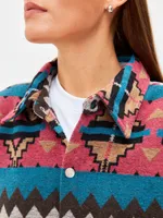 Рубашка Kefirmaykifer оверсайз Этно розовая