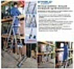 Стремянка с большой площадкой и дугой безопасности серии Stabilo 6 ступеней 127501