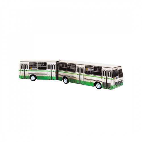 Автобус-гармошка (бело-зеленый)1:87 Сборная модель из картона.