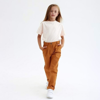 Брюки для девочек Casual collection KIDS, рыжий, р. 128 см 6535031 (MINAKU)