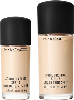 MAC Cosmetics Mini Studio Fix Fluid SPF 15 24HR Matte Foundation + Oil Control - Матирующая тональная основа SPF 15, 15 ml