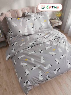 Простынь на резинке сатин Milky Garden "Локки" 90x200 см