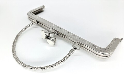 Застежка-фермуар пришивная, р. 20х8 см, серебро