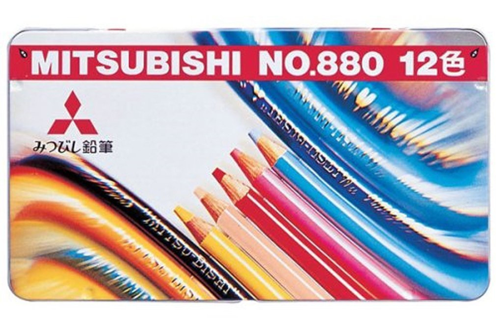 Цветные карандаши Mitsubishi №880 (12 шт.)