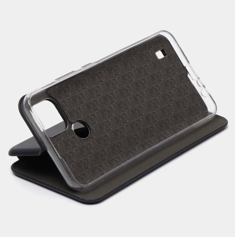 Чехол книжка Realme С20/С11 с силиконовой вставкой Black Re:Case