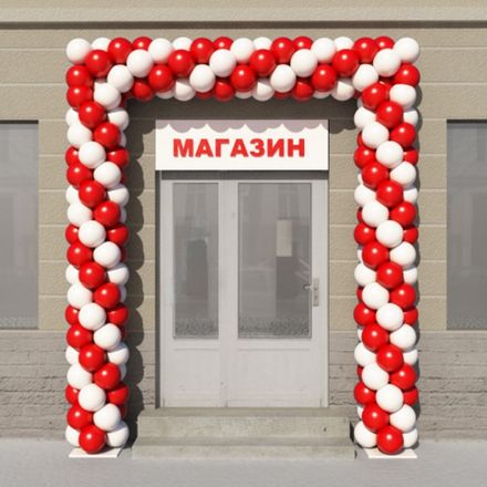 Оформление магазинов шарами