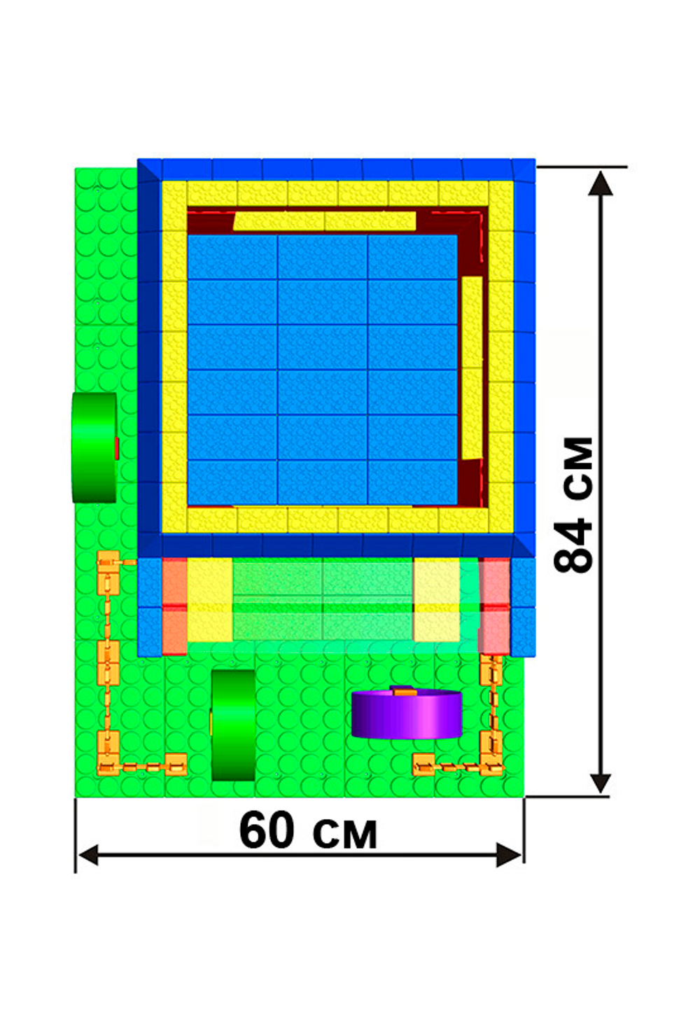 Конструктор Leco Домики GigaBloks 5"