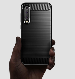 Чехол для Xiaomi Mi 9 SE цвет Black (черный), серия Carbon от Caseport