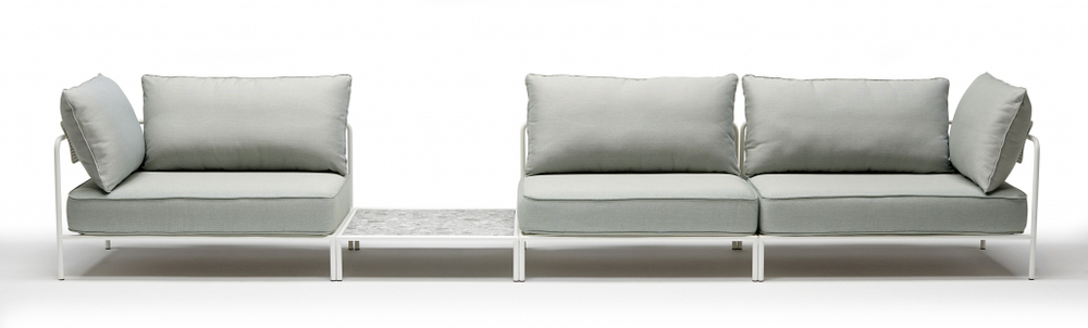 Модуль правый с подушками Scab Design Flap, лен, зеленый