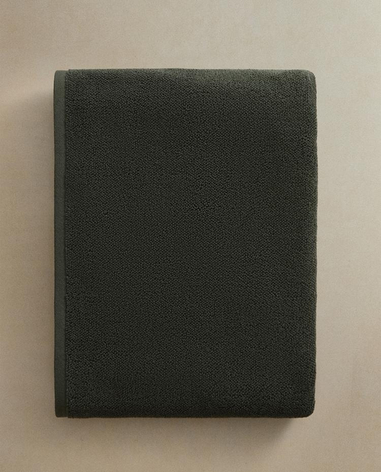 ZARA HOME ПОЛОТЕНЦЕ С ВЫШИВКОЙ, ЗЕЛЕНЫЙ