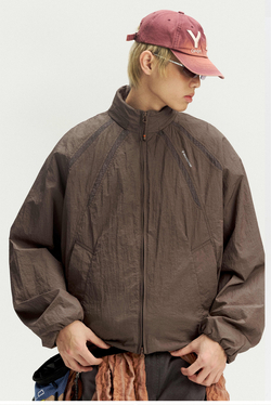 Ветровка Nothomme Monterest Outdoor Water-Repellent Reflective Print Loose Fit Stand Collar Hidden Hood Jacket