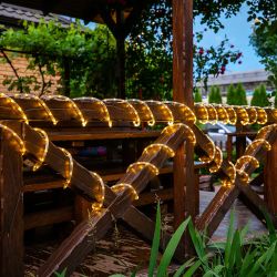 ULD-D50 8M-С08 IP44 WARM WHITE Гирлянда светодиодная Дюралайт. 8м. С контроллером. Теплый белый свет. Провод прозрачный. ТМ Uniel