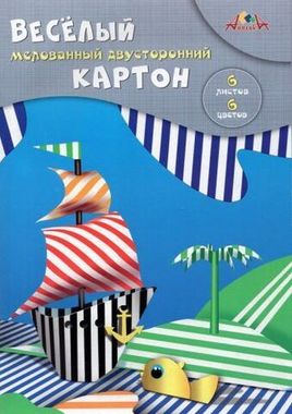 Картон А4 6л 6цв (Апплика) весёлый двусторонний 