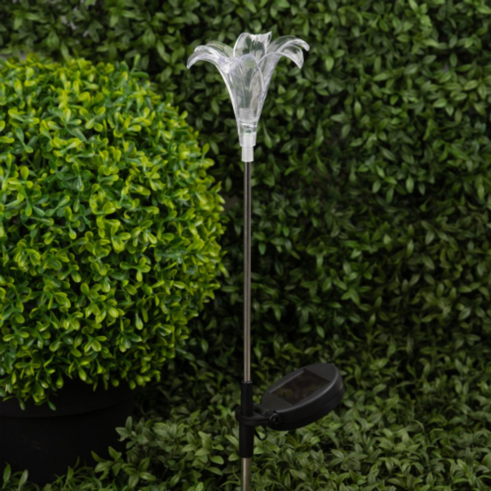 Светильник уличный ЭРА ERASF22-19 садовый на солнечных батареях Лилия 75 см | Садовые декоративные светильники