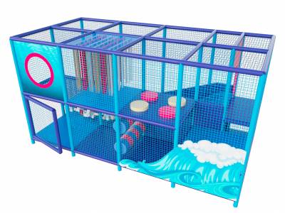 Детский уличный игровой лабиринт с крышей «Кристалл» 4,92×3,69×3,1 м